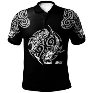 Hawaii Polo Shirt - Hawaiian Shark Tattoo - BN20