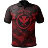 Hawaii Polo Shirt - Red Kanaka Maoli Polynesian Patterns - BN18