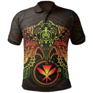 Hawaii Polo Shirt - Reggae Kanaka Maoli Turtle Manta Ray - BN18