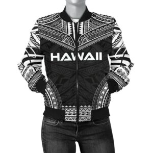 Hawaii Polynesian Chief Women'S Bomber Jacket - Black Version - Bn10 Bomber Jacket