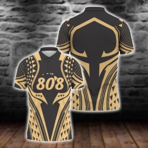 Hawaii Polynesian Gold In Style Color Polo Shirt All Over Print