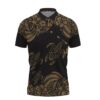 Hawaii Polynesian Gold Sea Turtle Tattoo Cultural Polo Shirt All Over Print