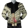 Hawaii Polynesian Hula Girl Wearing Plumeria Bomber Jacket - AH - J5R Bomber Jacket