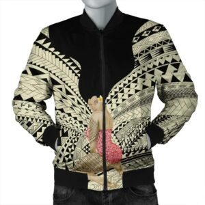 Hawaii Polynesian Hula Girl Wearing Plumeria Bomber Jacket - AH - J5R Bomber Jacket