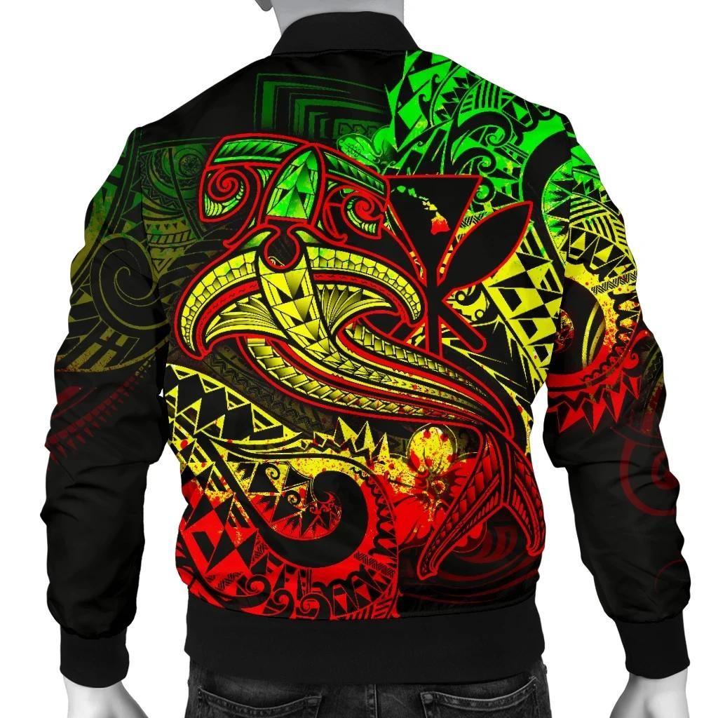 Hawaii-Polynesian-Mens-Bomber-Jacket-Kanaka-Maoli-Reggae-Shark-Polynesian-Tattoo-BN18-Bomber-Jacket-1