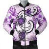 Hawaii Polynesian Plumeria Hibiscus Turtle Bomber Jacket - AH - Jack Style - Pink - J5R Bomber Jacket