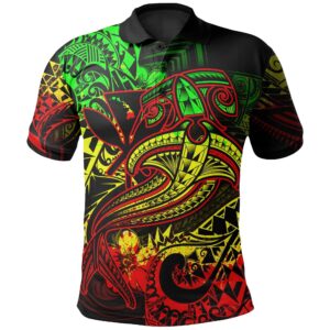 Hawaii Polynesian Polo Shirt - Kanaka Maoli Reggae Shark Polynesian Tattoo - BN18