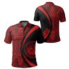 Hawaii Polynesian Polo Shirt Red - Circle Style - AH J9