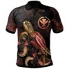 Hawaii Polynesian Polo Shirt - Turtle With Blooming Hibiscus Gold - BN22