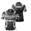 Hawaii Polynesian Tribal Kanaka Maoli Polo Shirt - AH - White - Mark Style - J5