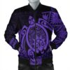 Hawaii Polynesian Turtle Bomber Jacket - Purple - AH - J4R Bomber Jacket
