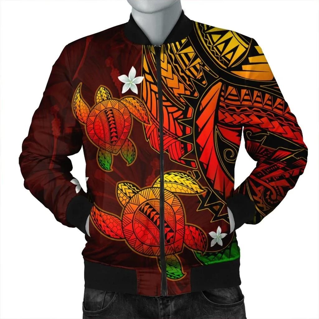 Hawaii Polynesian Turtle Hibiscus Bomber Jacket - Color Flag - AH - J4R Bomber Jacket Hawaii Polynesian Turtle Hibiscus Bomber Jacket - Color Flag - AH - J4R Bomber Jacket