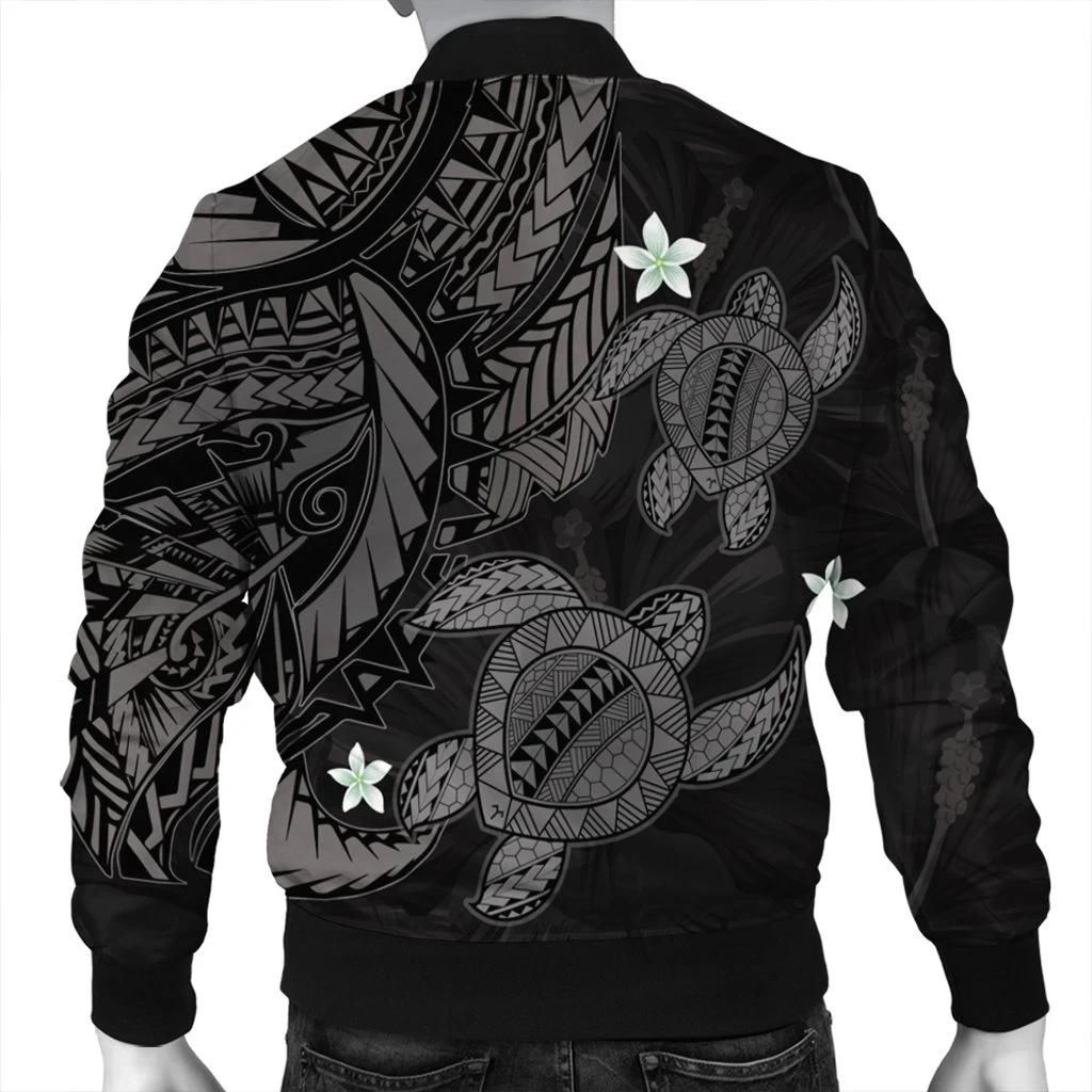 Hawaii-Polynesian-Turtle-Hibiscus-Bomber-Jacket-Gray-AH-J4R-Bomber-Jacket-1