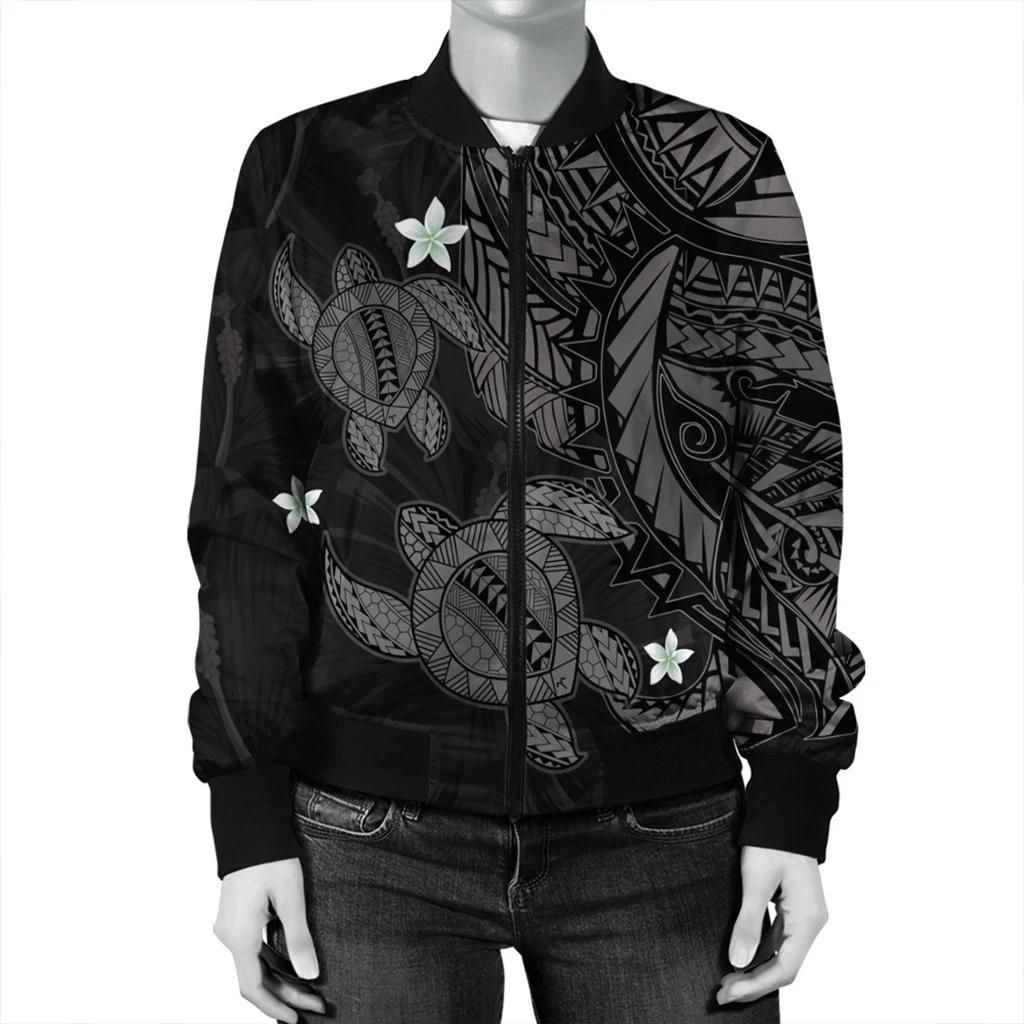 Hawaii-Polynesian-Turtle-Hibiscus-Bomber-Jacket-Gray-AH-J4R-Bomber-Jacket-2