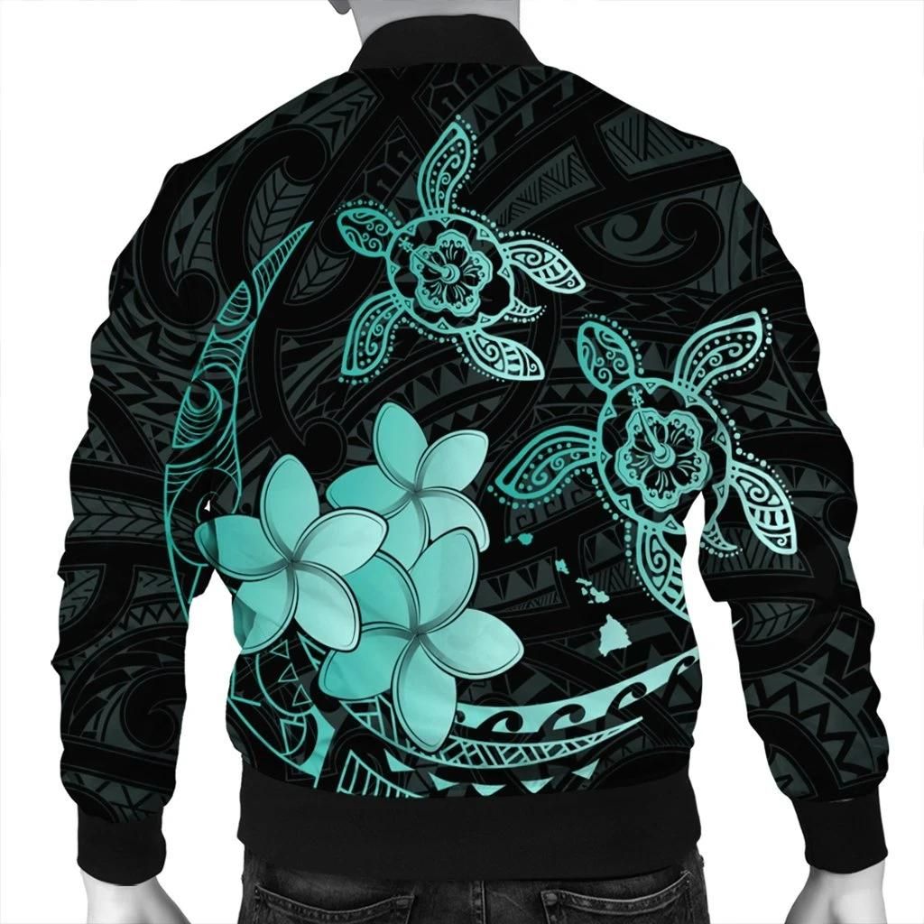 Hawaii-Polynesian-Turtle-Plumeria-Bomber-Jacket-Pog-Style-Turquoise-AH-J4R-Bomber-Jacket-2