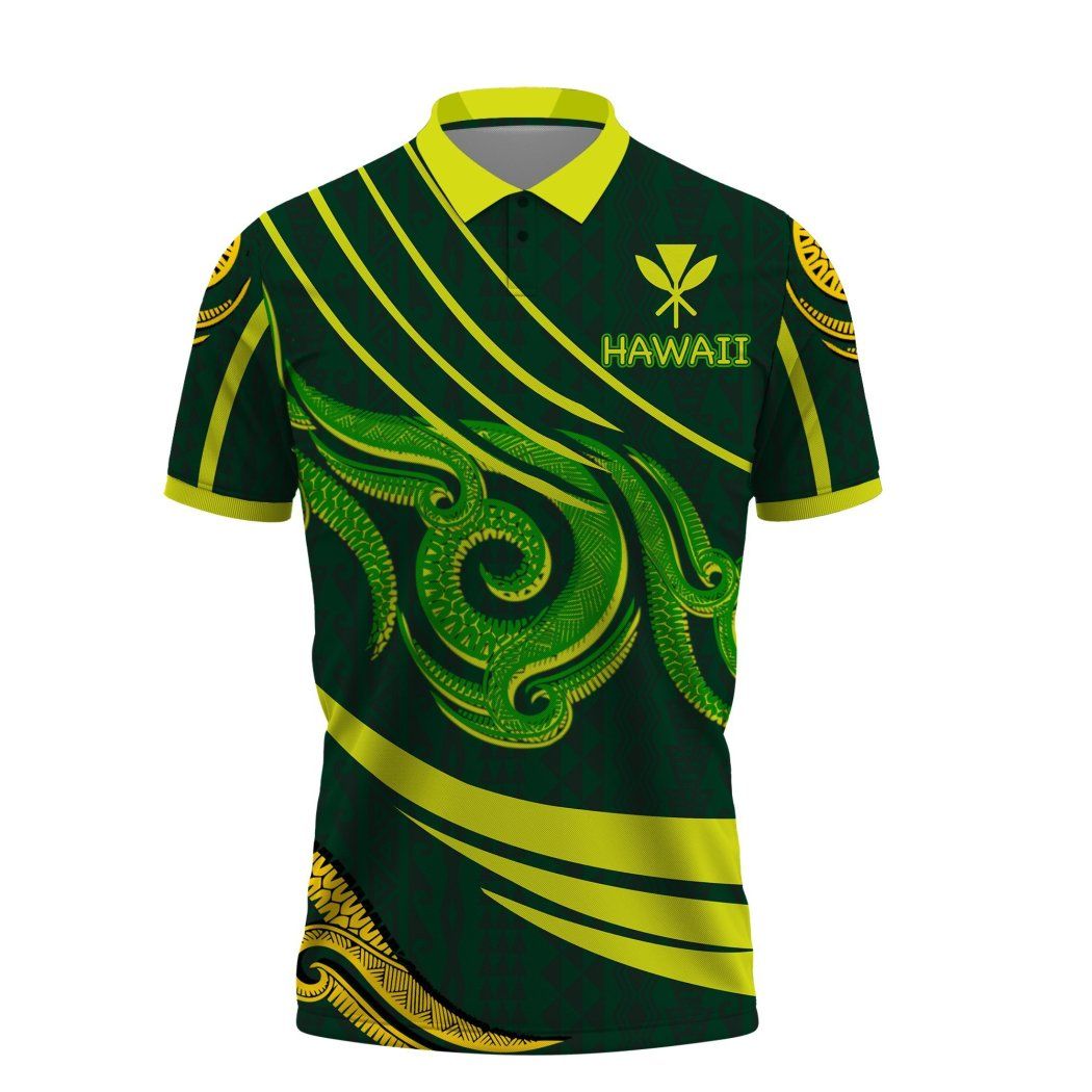 Hawaii Polynesian Wave Pattern Polo Shirt All Over Print Hawaii Polynesian Wave Pattern Polo Shirt All Over Print