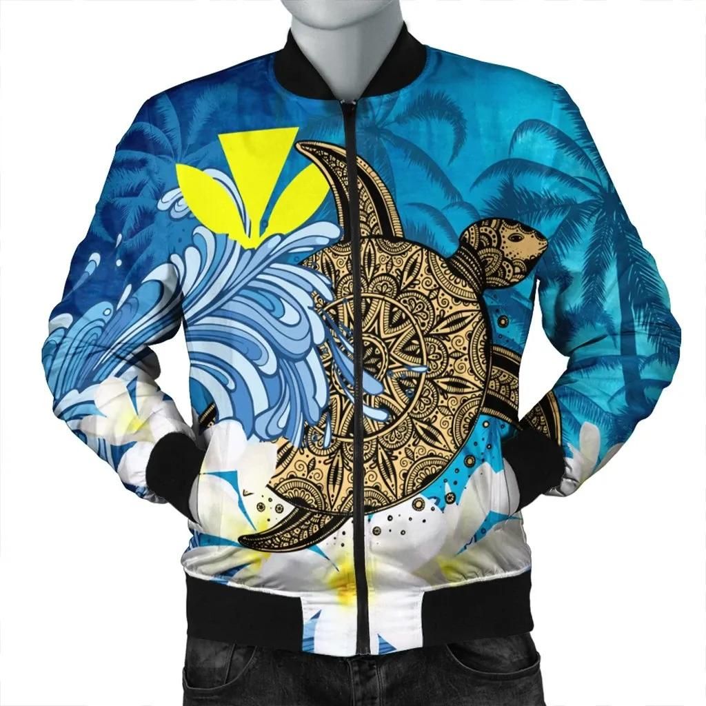 Hawaii Sea Turtle Plumeria Coconut Tree Bomber Jacket - AH - J4R Bomber Jacket Hawaii Sea Turtle Plumeria Coconut Tree Bomber Jacket - AH - J4R Bomber Jacket