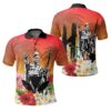 Hawaii Summer King Hibiscus Plumeria Polo Shirt - AH J4