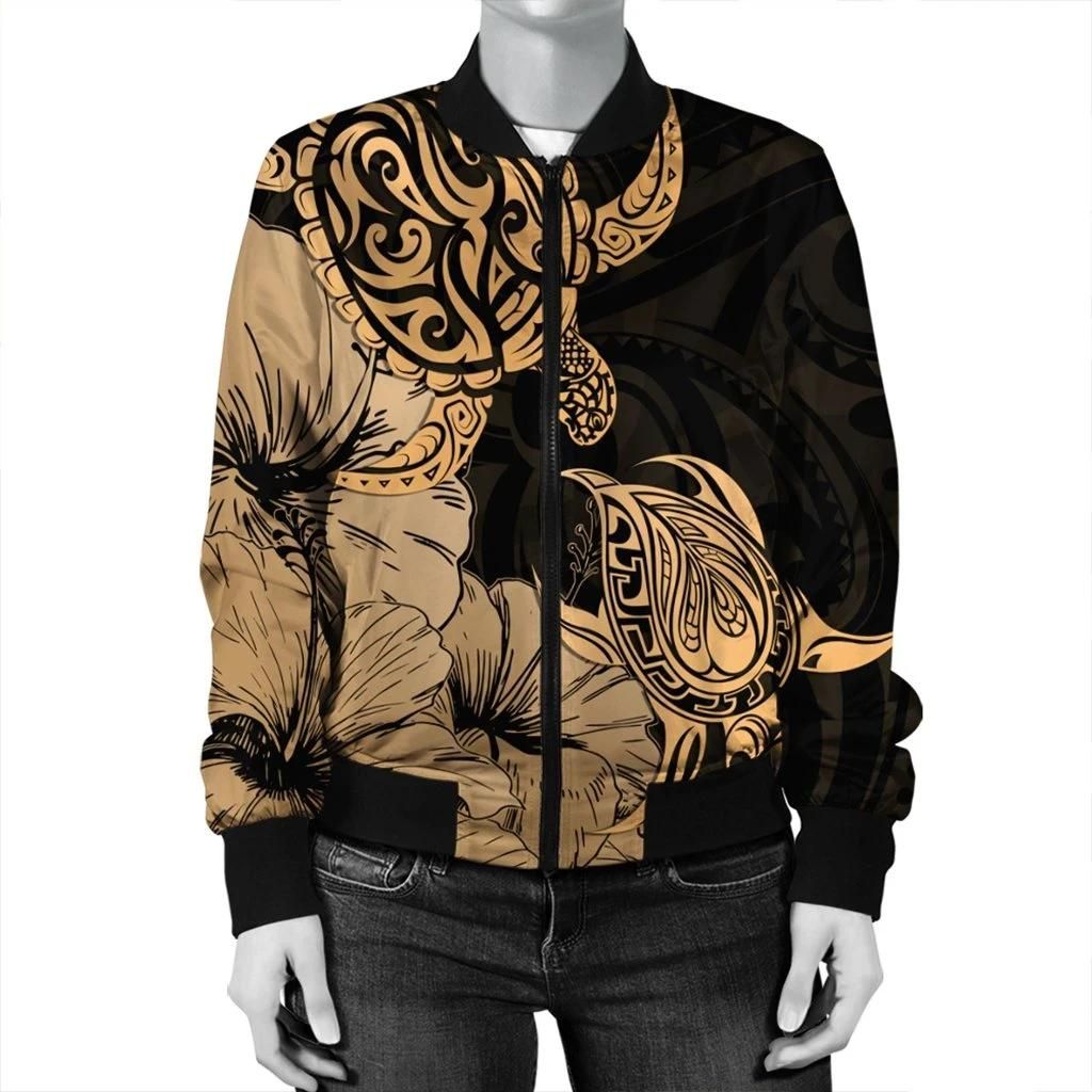 Hawaii-Turtle-Bomber-Jacket-Polynesian-Hibiscus-Art-Gold-AH-JR-Bomber-Jacket-2