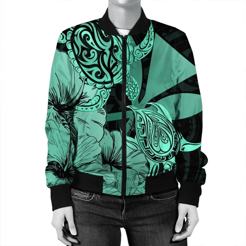 Hawaii-Turtle-Bomber-Jacket-Polynesian-Hibiscus-Art-Ver-2.0-Turquoise-AH-JR-2