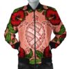 Hawaii Turtle Hibiscus Pink Bomber Jacket - Fide Style - AH - J4R Bomber Jacket