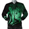 Hawaii Turtle Hibiscus Polynesian Vintage Bomber Jacket - Green - AH - J4R Bomber Jacket