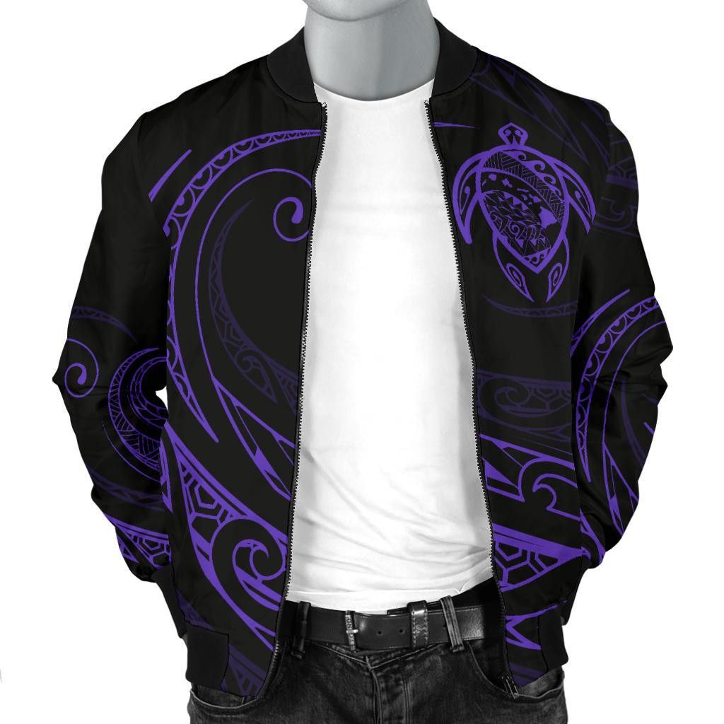 Hawaii-Turtle-Map-Polynesian-Mens-Bomber-Jacket-Purple-Frida-Style-AH-J9-Bomber-Jacket-2