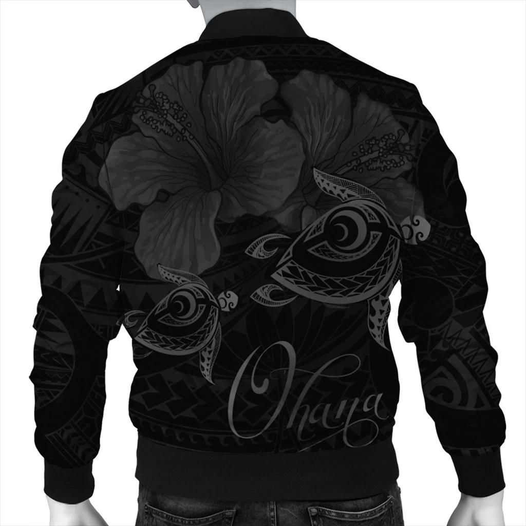 Hawaii-Turtle-Ohana-Hibiscus-Poly-Bomber-Jacket-Gray-AH-J4R-Bomber-Jacket-2
