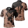 Hawaii Turtle Polo Shirt Polynesian Hibiscus Art Ver 2.0 Orange AH J1