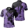 Hawaii Turtle Polo Shirt Polynesian Hibiscus Art Ver 2.0 Violet AH J1