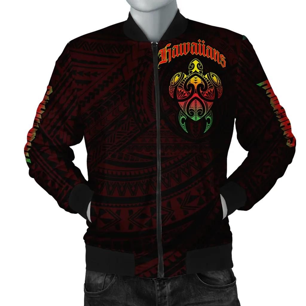 Hawaii Turtle Polynesian Bomber Jacket - Cool - AH JW Bomber Jacket Hawaii Turtle Polynesian Bomber Jacket - Cool - AH JW Bomber Jacket