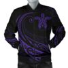 Hawaii Turtle Polynesian MenÊ»s Bomber Jacket - Purple - Frida Style - AH J9 Bomber Jacket