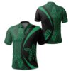 Hawaii Turtle Polynesian Polo Shirt Green - Circle Style - AH J9