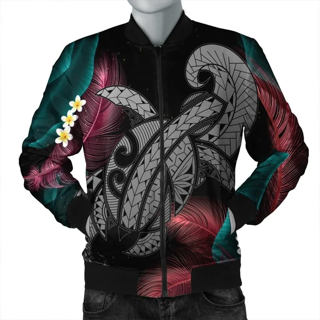 Hawaii Turtle Polynesian Tropical Bomber Jacket - Ghia Style Gray - AH - J4R Bomber Jacket Hawaii Turtle Polynesian Tropical Bomber Jacket - Ghia Style Gray - AH - J4R Bomber Jacket