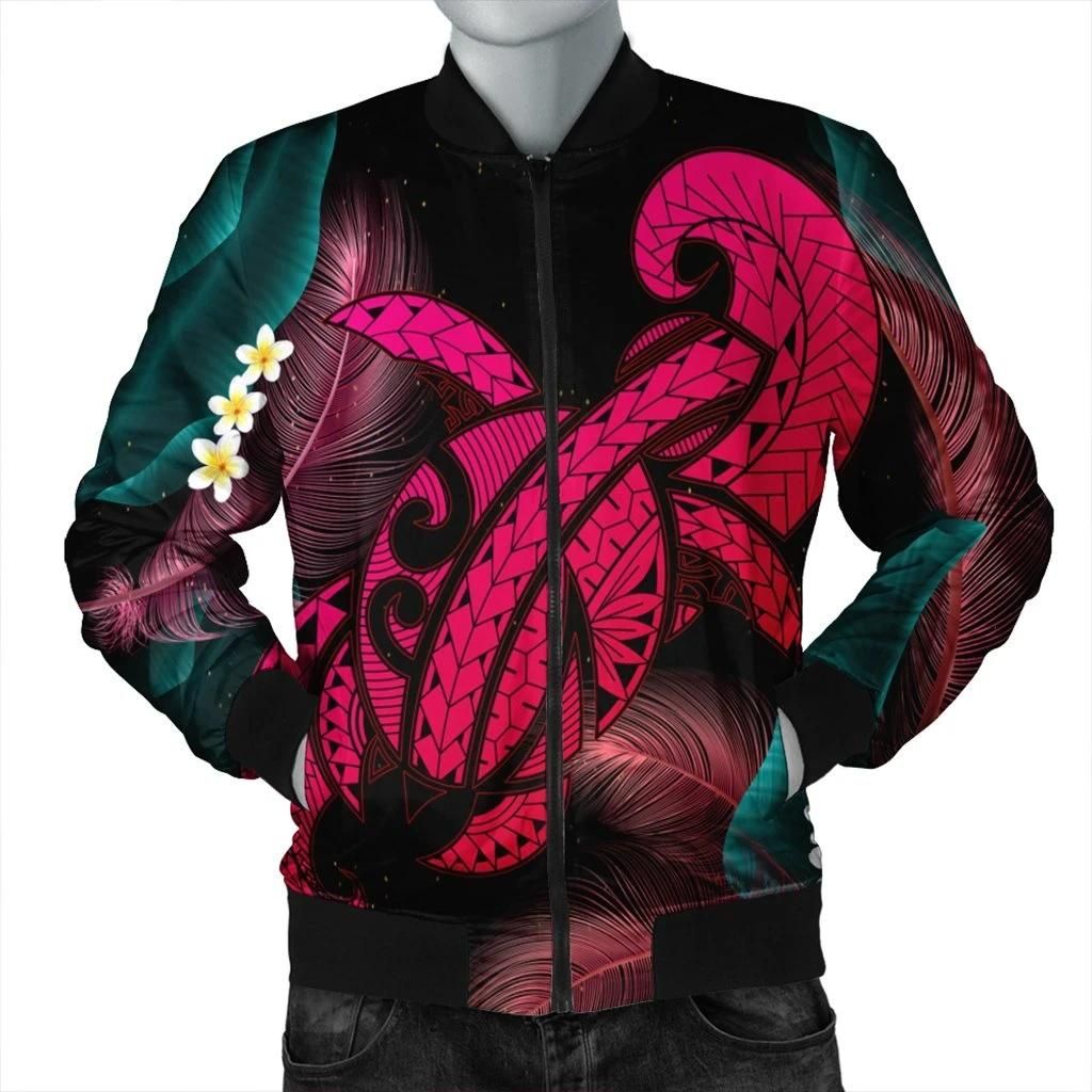 Hawaii Turtle Polynesian Tropical Bomber Jacket - Ghia Style Pink - AH - J4R Bomber Jacket Hawaii Turtle Polynesian Tropical Bomber Jacket - Ghia Style Pink - AH - J4R Bomber Jacket