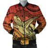 Hawaii Turtle Wave Bomber Jacket - News Style Yellow - AH - J4R Bomber Jacket