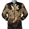 Hawaii Turtle Wave Polynesian Bomber Jacket - Hey Style Gold - AH - J4R Bomber Jacket