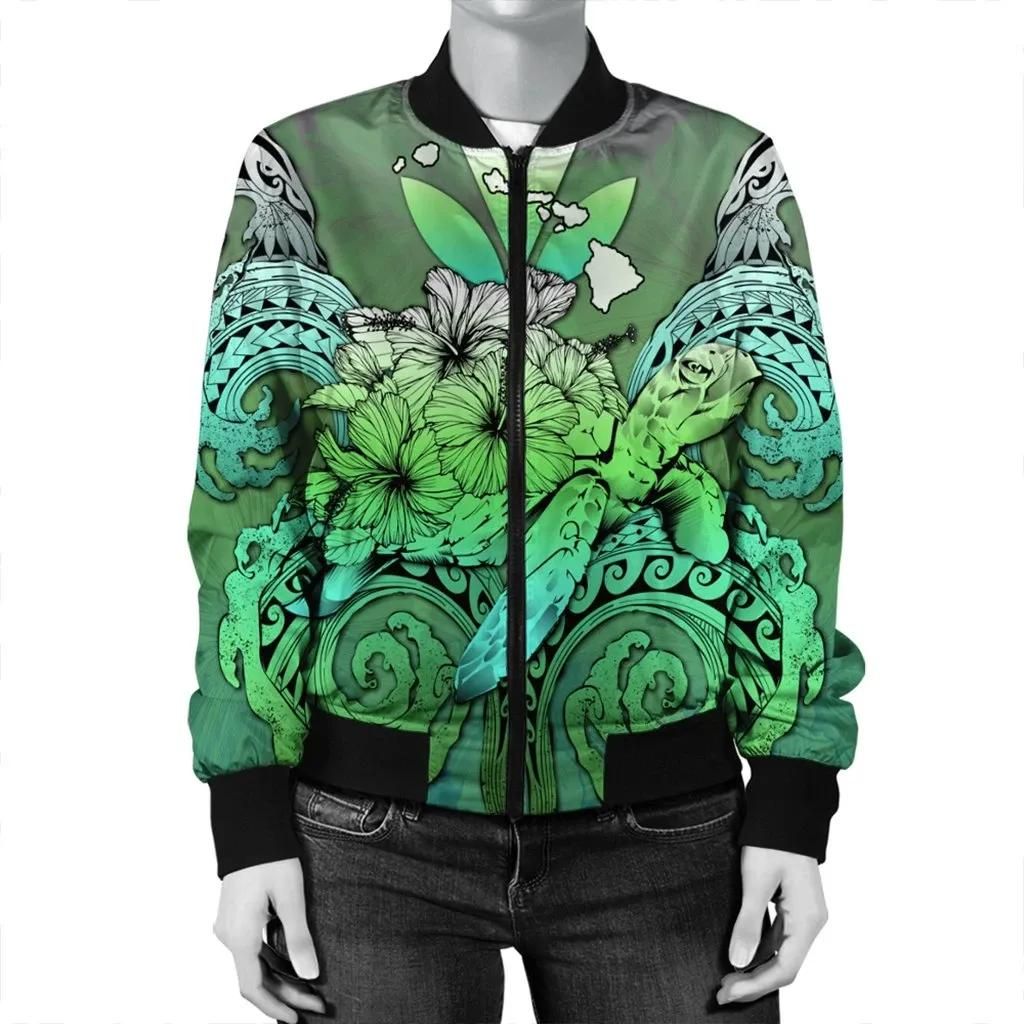 Hawaii-Turtle-Wave-Polynesian-Bomber-Jacket-Hey-Style-Green-AH-J4R-Bomber-Jacket-2