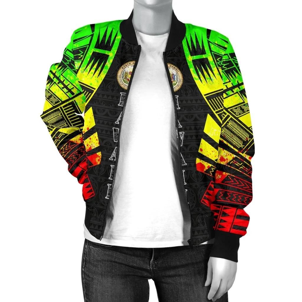 Hawaii-Women-Bomber-Jacket-Polynesian-Tattoo-Reggae-BN0110-Bomber-Jacket-2