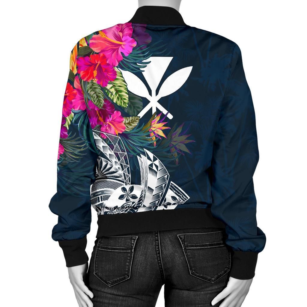 Hawaii-Womens-Bomber-Jacket-Polynesian-Hibiscus-with-Summer-Vibes-BN15-Bomber-Jacket-1