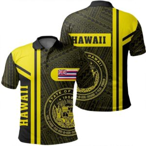 Hawaii Yellow Polo Shirt- Boba Style - AH - J14