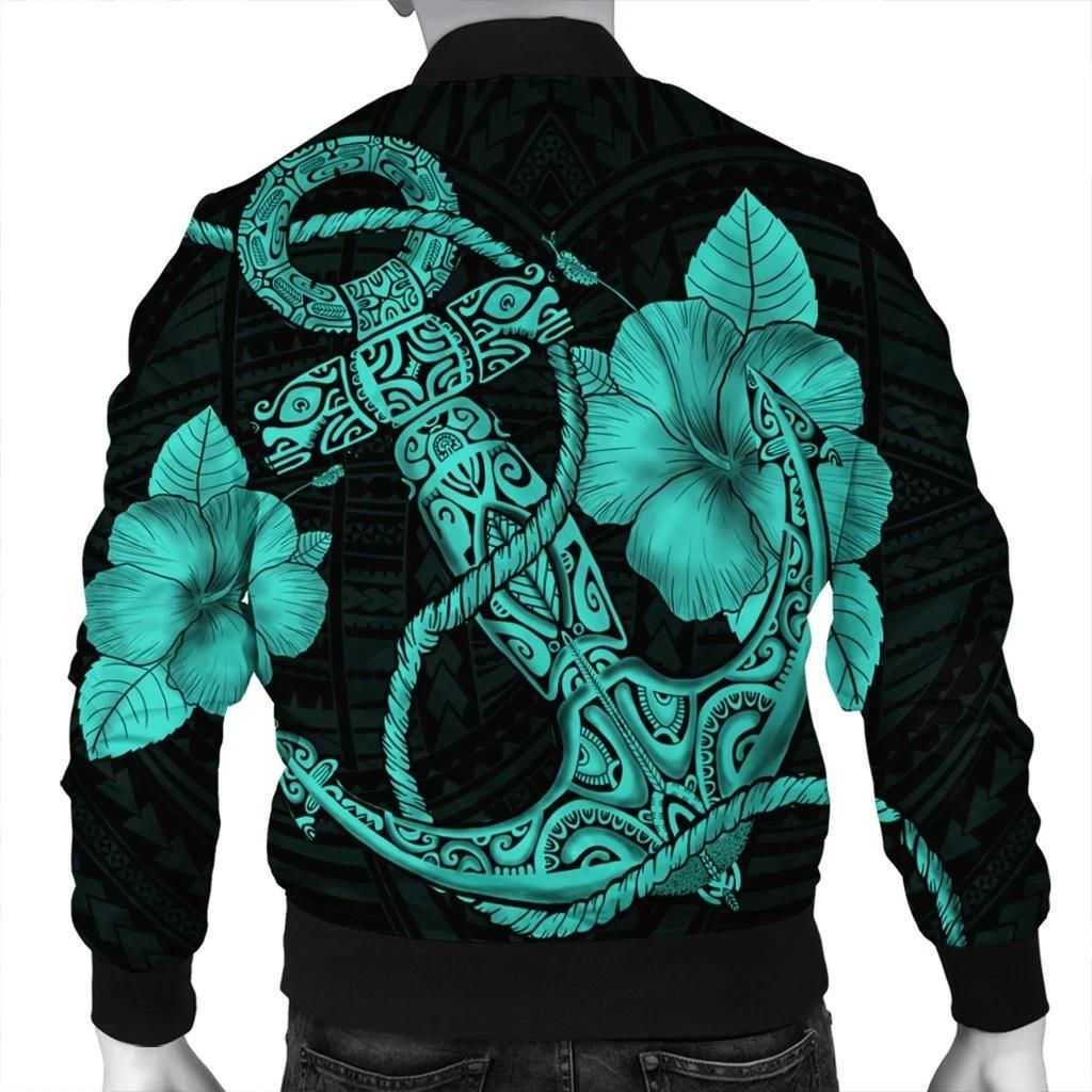 Hawaiian-Anchor-Poly-Tribal-Hibiscus-Polynesian-Bomber-Jacket-Turquoise-AH-JR-Bomber-Jacket-1