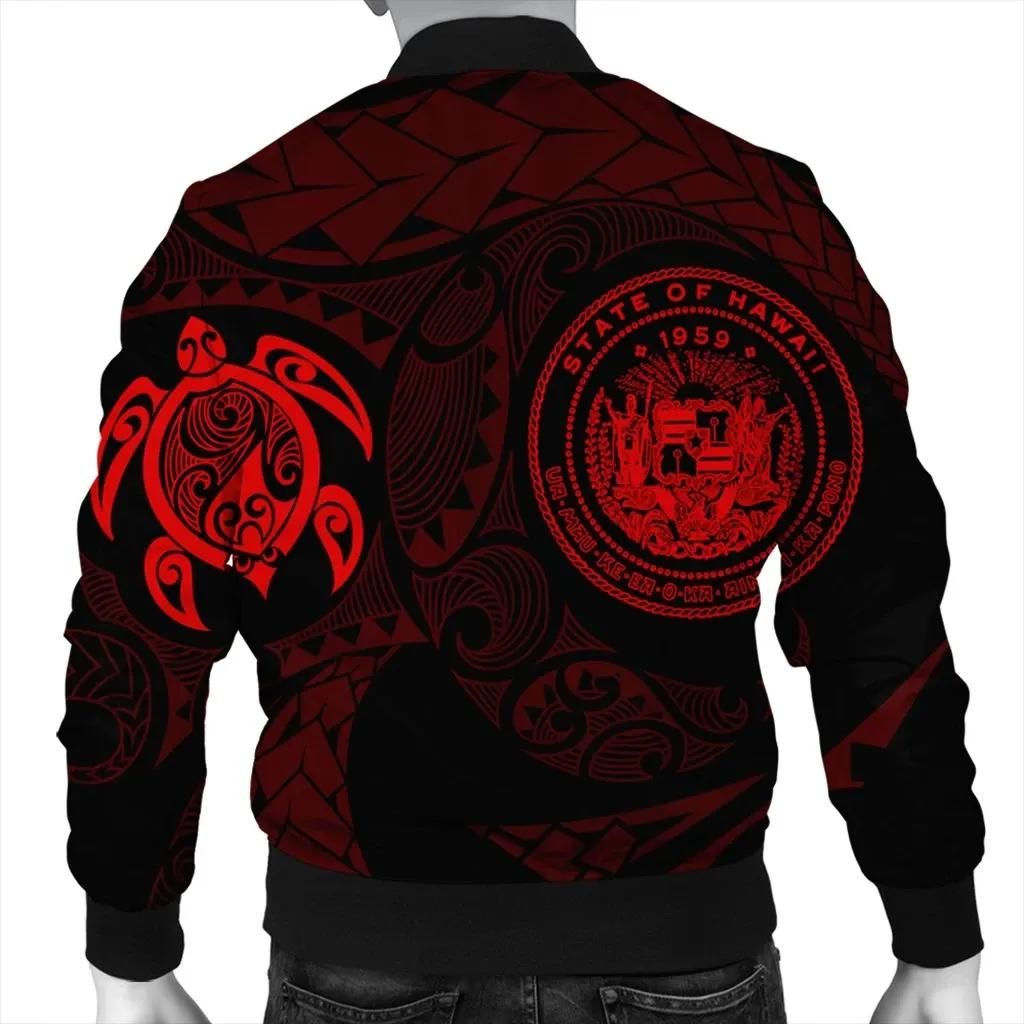 Hawaiian-Coat-Of-Arms-Turtle-Polynesian-Bomber-Jacket-Red-AH-J7R-Bomber-Jacket-1