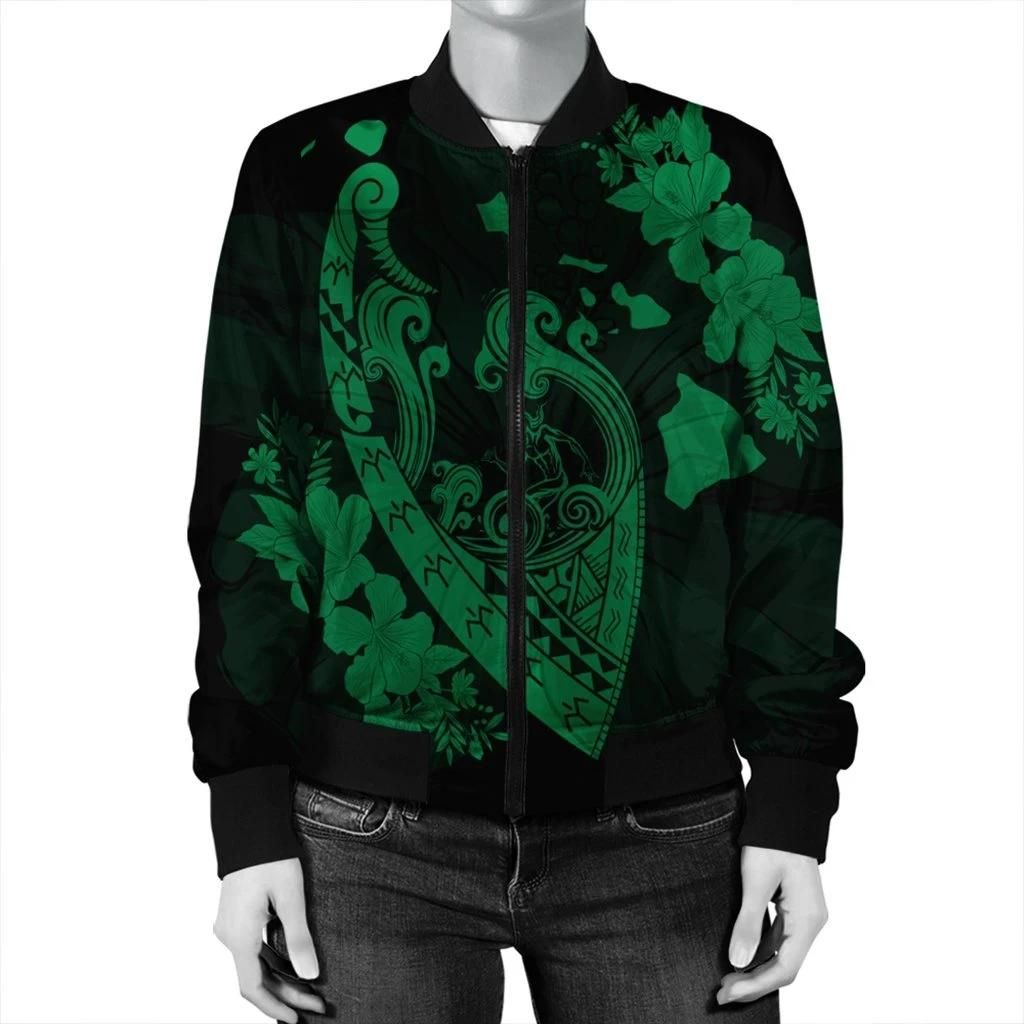 Hawaiian-Fish-Hook-Hibiscus-Banzai-Surfing-Polynesian-Bomber-Jacket-Green-AH-J5R-Bomber-Jacket-2