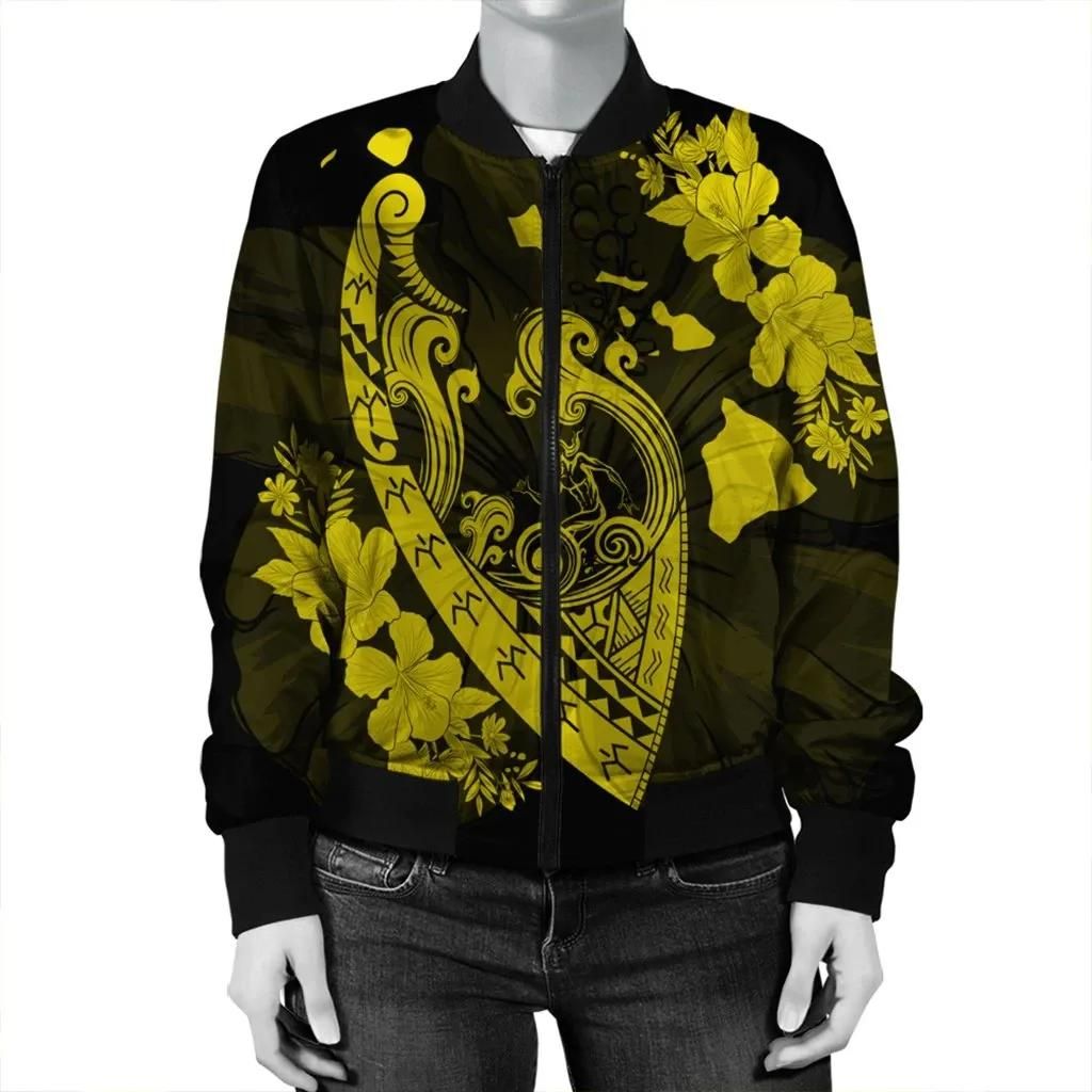 Hawaiian-Fish-Hook-Hibiscus-Banzai-Surfing-Polynesian-Bomber-Jacket-Yellow-AH-J5R-Bomber-Jacket-2