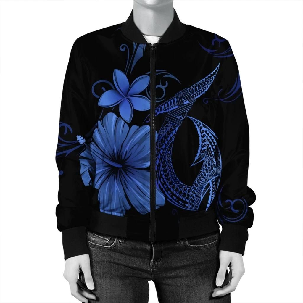 Hawaiian-Fish-Hook-Hibiscus-Plumeria-Polynesian-Bomber-Jacket-Blue-AH-J4R-Bomber-Jacket-2
