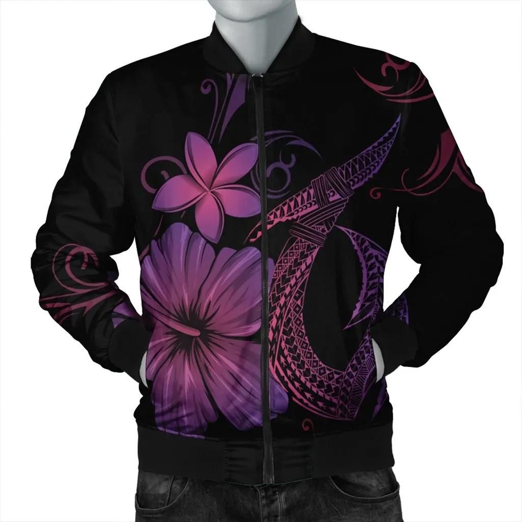 Hawaiian Fish Hook Hibiscus Plumeria Polynesian Bomber Jacket - Pink - AH - J4R Bomber Jacket Hawaiian Fish Hook Hibiscus Plumeria Polynesian Bomber Jacket - Pink - AH - J4R Bomber Jacket