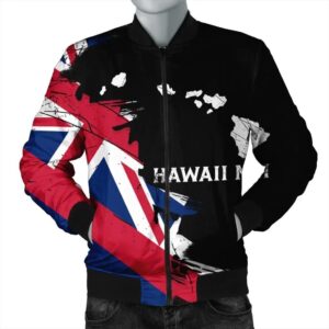 Hawaiian Flag Hawaii Map Nei Polynesian Bomber Jacket - Classic Style - J5R Bomber Jacket