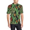 Hawaiian Flower Tropical Palm Leaves Men Polo Shirt