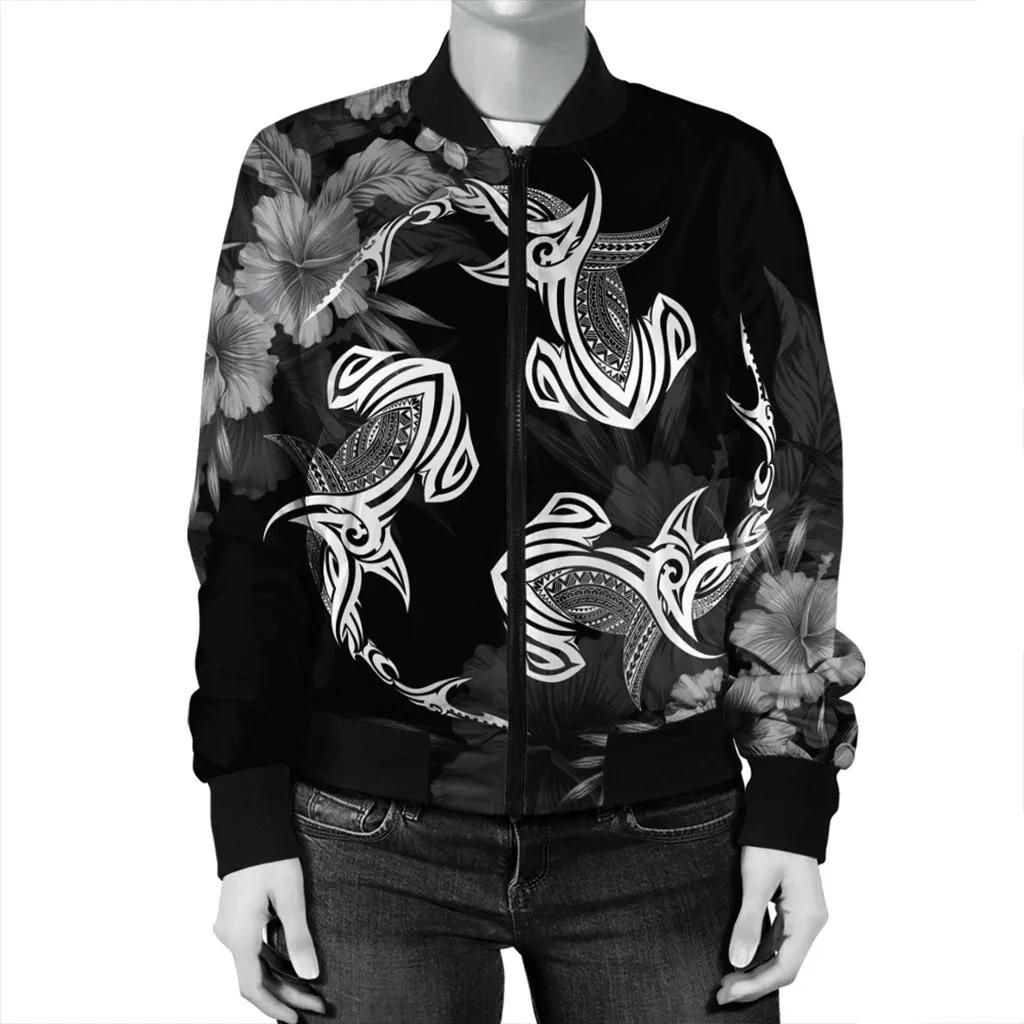 Hawaiian-Hammerhead-Shark-Hibiscus-White-Polynesian-Bomber-Jacket-AH-J4R-Bomber-Jacket-2